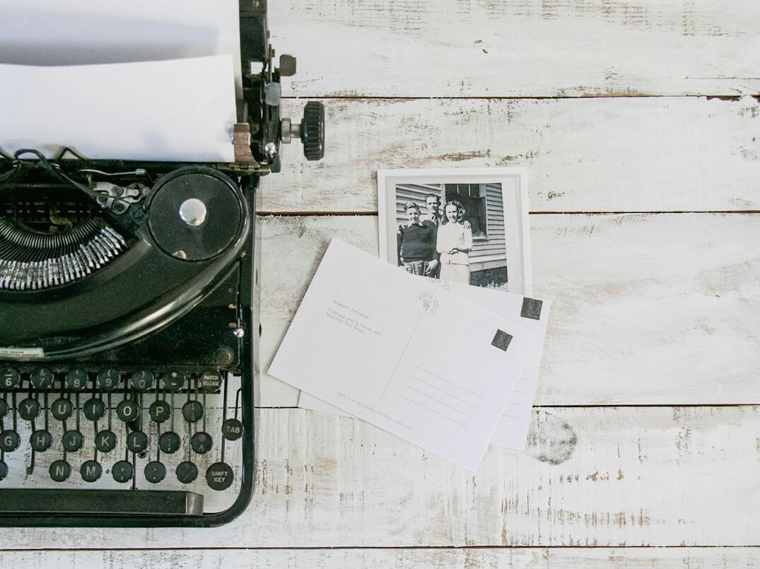 old typewriter with paper