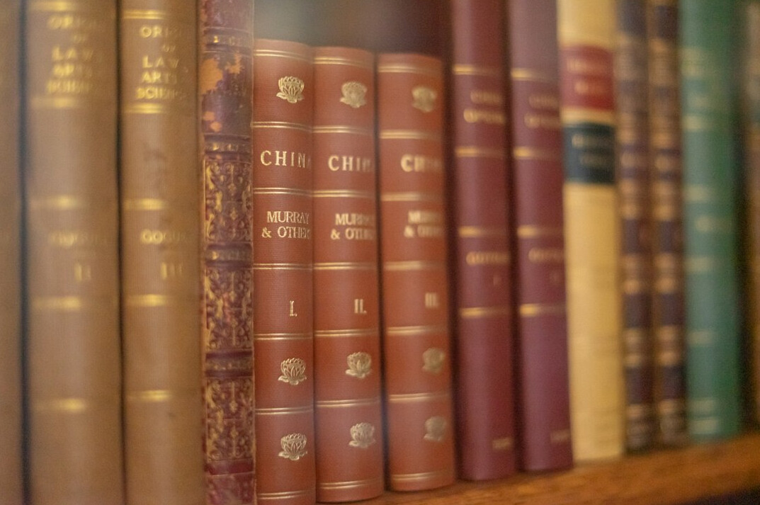 researcher studying old books